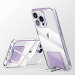 Cooweek Clear Phone Cases For Iphone 13 Pro Max With Stand Cute Slim Fit Case With Kickstand For Women Luxury Protective Cover 6 7 Inch Purple