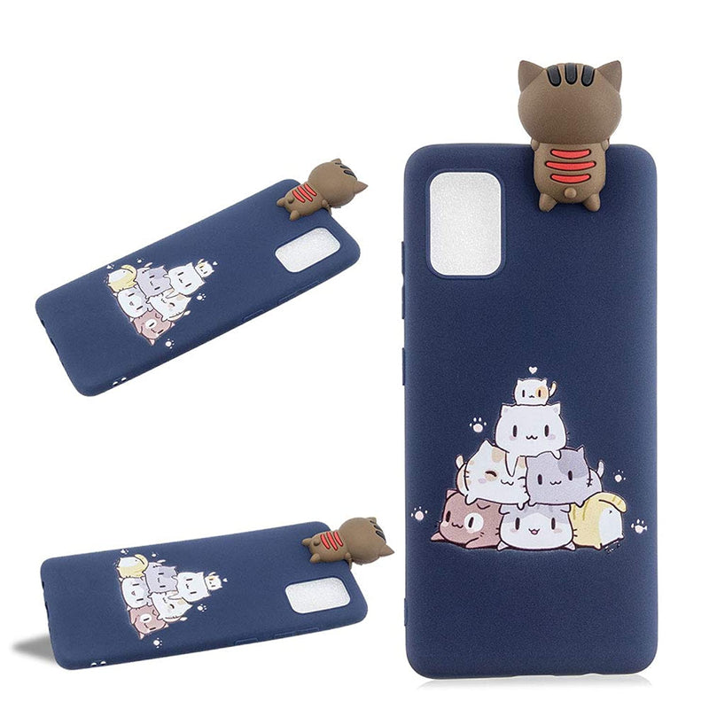Lchda For Samsung Galaxy S20 Fe Case Super Cute 3D Cartoon Lovely Animals Pattern Painted Kawaii Funny Soft Tpu Silicone Flexible Protective Back Phone Cover Skin For Teen Girls Boys Stacked Cats