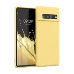 Kwmobile Case Compatible With Google Pixel 6 Pro Case Soft Tpu Slim Protective Cover For Phone Smooth Yellow