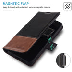 Kezihome Galaxy S22 Plus 5G Case Genuine Leather Wallet Case Flip Phone Cover Kickstand And Credit Card Slot Rfid Blocking Magnetic Compatible With Samsung Galaxy S22 Plus 5G 2022 Black Brown