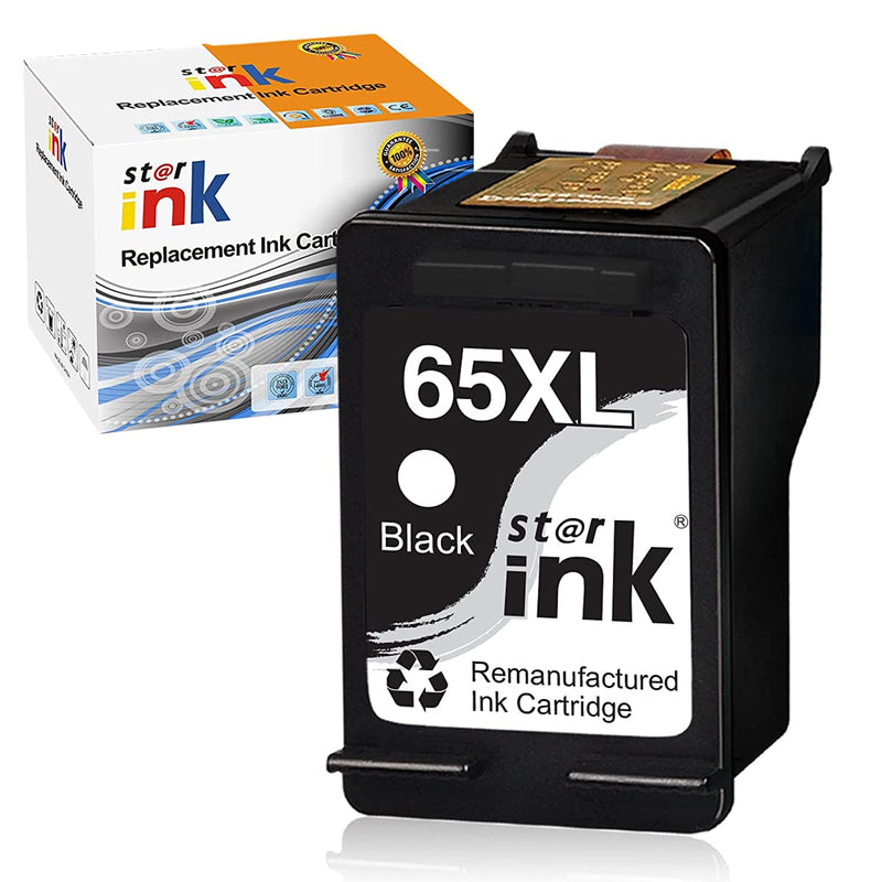 Ink Cartridge Replacement For Hp 65 Xl 65Xl Black For Envy 5052 5055 5014 Deskjet 3755 3752 2600 2622 2640 2652 3722 2635 2636 2655 Printer 1 Pack