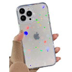 Kerzzil Clear 3D Iridescent Compatible With 13 Pro Max Case Holographic Soft Tpu And Hard Pc Shockproof Phone Cases Cover Capa For Women Girlspolka Dot Iphone 13 Pro Max