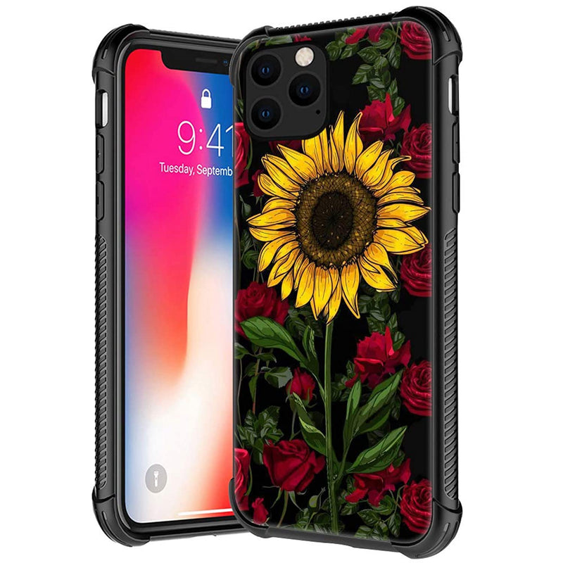 Iphone 12 Pro Max Case Sunflower Roses 10 Design Iphone 12 Pro Max Case For Girls Women Anti Fall Case With Tpu Bumper Protective Case Cover For Iphone 12 Pro Max 6 7 Inch