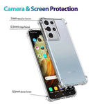 Kiomy Galaxy S21 Ultra Case Crystal Clear Shockproof Bumper Protective Phone Back Cover For Samsung S21 Ultra 5G Tpu Slim Flexible Skin For Men Women Rubber