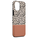 Iphone 12 Pro Max Cheetah Print Abstract Spot Pattern Modern Terracotta Beige Case