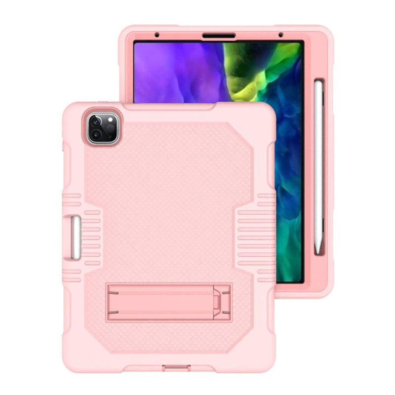 New Case For Ipad Pro 12 9 2020 Slim Duty Drop Proof Shockproof Protective Cover With Stand And Pencil Holder For Apple Ipad Pro 12 9 Pink