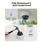 4K Security Camera with 5X Optical Zoom 2X 1x 8ch PoE NVR with Built-in 2TB HDD