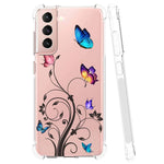 Bohefo Clear Case Compatible With Galaxy S21 Fe 5G Samsung S21 Fe 5G Case For Girls Women Cute Soft Tpu Shockproof Protective Phone Case Cover For Samsung Galaxy S21 Fe 5G Butterfly