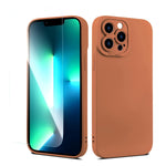 Kanghar Compatible With Iphone 13 Pro Max Case Full Body Protective Soft Flexible Silicone Slim Fit Anti Scratch Shockproof Drop Protective Case With Screen Protector Brown