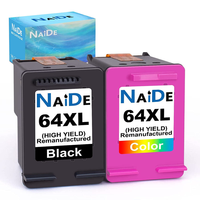 64Xl Ink Cartridge Replacement For Hp 64 64 Xl Black And Color Combo Pack To Use With Hp Envy 6255 7100 7800 Envy Photo 7155 7855 7858 1 Black 1 Tri Color