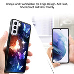 Itelinmon Samsung Galaxy S21 Plus 5G Case 2021 6 7 Inch Butterfly Design With Screen Protector Tire Skid Outline Bumper Shockproof Thin Hard Pc Flexible Tpu Edges Phone Case