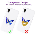 Tacomege Transparent Clear Phone Holder Ring Grips Finger Ring Stand For Cell Phone Tablet Heart Clear