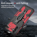 Samsung Galaxy A13 5G Case Samsung A13 5G Case Military Grade Protective Phone Case With Belt Clip Kickstand And Tempered Glass Screen Protector For Samsung Galaxy A13 5G Red