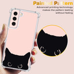 Loqupe Cute Clear Crystal Case For Samsung Galaxy S22 5G 6 1 Inch 2022 Released Shockproof Series Hard Pc Tpu Bumper Protective Cover For Women Girls Cat