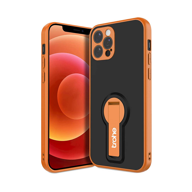 Kickstand Case For Iphone 12 Pro Max Trohe Phone Case With Stand For Iphone 12 Pro Max Case With Lens Protection Shockproof Anti Fall Protective Case With Holder For Iphone 12 Pro Max 6 7 Inch