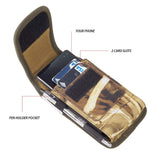 Luxmo Rugged Heavy Duty Camo Print Cell Phone Carrying Holder Belt Clip Holster Case Pouch For Oneplus Nord N200 5G Nord 9 Nord 9 Pro Google Pixel 6 Pixel 6 Pro Pixel 5A Nokia X100 G300 G50
