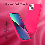 K Tomoto Compatible With Iphone 13 Case Drop Protection Anti Scratch Shockproof Liquid Silicone Anti Fingerprint Cover With Microfiber Lining Phone Case For Iphone 13 6 1 2021 Hot Pink