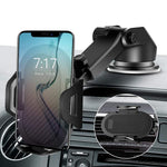 Cell Phone Holder For Car Phone Mount With Suction Cup X Auto 2 In 1 Ultra Stable Phone Stand Strong Grip Dashboard Windshield Air Vent Upgraded Handsfree Universal Compatible With All Smartphone