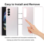 Miimall Compatible For Samsung Z Fold 3 Screen Protector Front Back Tempered Screen Film Hd Anti Scratch Full Screen Cover For Galaxy Fold 3 5G Sliver