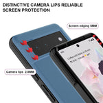 Compatible With Google Pixel 6 Pro Case Military Grade Drop Protection Shock Absorbing Corners Heavy Duty Hybrid Shockproof Anti Fall Anti Slip Protective Cover Case For Men Women Blue