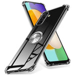 Compatible With Samsung Galaxy A13 5G Case Shockproof Protective Phone Cases With Ring Holder Kickstand Slim Soft Reinforced Corners Tpu Bumper Scratch Resistant Silicone Cover Clear