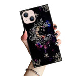 Luxury Square Iphone 13 Pro Max Case Crescent Moon Floral Pattern Shockproof Tpu For Girls Men Boy Fashion Cute Design Cover Case For Iphone 13 Pro Max6 7 Inch