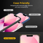 Cnarery Compatible For Iphone 13 Screen Protector Or Iphone 13 Pro Screen Protector 6 1 Inch 3 Pack Case Friendly Tempered Glass Film 9H Hardness