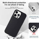 Liquid Silicone Case For Iphone 13 Pro Max Gel Rubber Phone Protection Shockproof Waterproof Slim Fit Protective Cover Case Black