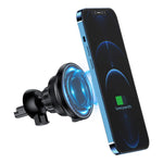 For Magnetic Wireless Car Charger Mount Ooouse 7 5W Qi Clamping Fast Charging Car Auto Air Vent Phone Holder With Suction Cup For Iphone 12 Iphone 12 Pro Iphone 12 Pro Max Mini Iphone 12