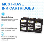 245Xl 246Xl Combo Pack Ink Cartridge Replacement For Canon Pg 245Xl Cl 246Xl Pg 243 Cl 244 To Use With Pixma Mx492 Mx490 Mg2522 Mg2520 Mg2420 Mg2920 Mg2922 Mg30