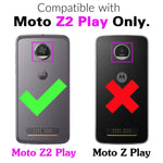 New For Moto Z2 Play Wallet Case And Tempered Glass Screen Pro