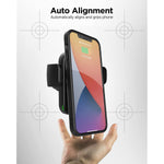 Galvanox Cup Phone Holder For Car With Designed For Magsafe Wireless Charger 15W Auto Clamping Magnetic Iphone 12 13 Pro Max Cup Mount