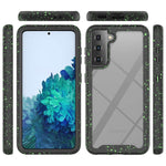 Jingoobon For Samsung Galaxy S21 Ultra Plus 5G Case Shockproof Hard Pc Clear Back Flexible Tpu Frame Full Body Coverage Anti Yellowing For Galaxy S21 Ultra Black