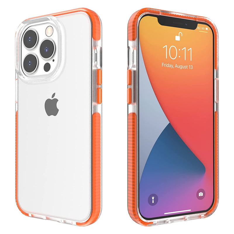 Uiamt Designed For Iphone 13 Pro Max Case 2021 Edge Orange