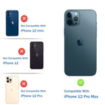 Camera Lens Protector Compatible With Iphone 12 Pro Max 6 7 Pacific Blue Alloy Frame Tempered Glass Easy To Install Case Friendly New Version