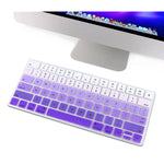 Ombre Purple Keyboard Cover Skin For Magic Wireless Keyboard Ultra Thin Silicone Protector 2015 New Us Version Mla22Ll A