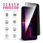 Anti Spy For Iphone 13 Pro Max Tempered Glass Screen Protector 9H Hardness Stronger Privacy Screen Protector 9H Shatterproof Hd Clear Fingerprint Free Zero Bubb Easy Installation