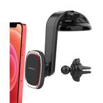 Universal Magnetic Phone Mount For Car Truck Apps2Car Dashboard Windshield Air Vent Hands Free Cell Phone Holder Compatible With All Iphone And Android Smartphone Strong Magnets Sticky Suction Cup