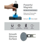 Jowua Invisible Foldaway Car Mount For Magsafe Design For Tesla Model 3 Model Y Phone Holder Smooth Silicone Surface Support Iphone Magesafe Metal Arm