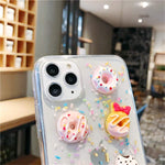 Domido 3D Clear Case Compatible With Iphone 13 Pro Max Cute Creative Wine Bottle Ice Cream Pizza Cake Food Cover Girls Glitter Soft Rubber Case For Iphone 13 Pro Max Donuts Iphone 13 Pro Max