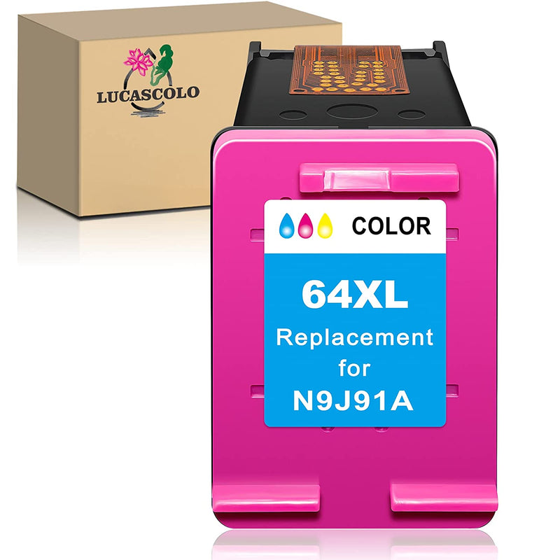 Ink Cartridge Replacement For Hp 64 Xl 64Xl Color To Work With Envy Photo 7858 7155 7855 6255 6252 6230 6220 6232 7158 7164 7800 7820 5542 Tango X Envy 5542 Pr