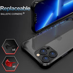 Ballistic Protective Case Compatible With Iphone 13 Pro Max Case Only With 1 Camera Lens Protector 2 Sets Against Drop Corners Shockproof Case 6 7 Inch 2021 Tint Black