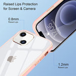 Urarssa Case Compatible With Iphone 13 Case Crystal Clear Transparent Design Back Bumper Shockproof Slim Fit Soft Tpu Silicone Protective Phone Case Cover For Iphone 13 Pink