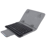 New Bluetooth Keyboard Case Pu Leather Protective Cover With Bracket For 7 Inch Tablet And Mobile Phoneblack