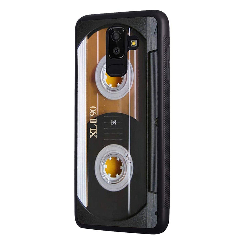 New Galaxy A6 2018 Case Vintage 80S Music Cassette Design Slim Impact Resi