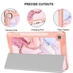 New Folio Case For Galaxy Tab A7 Lite 8 7 2021 Heavy Duty Trifold Stand Pu Leather Smart Cover For Samsung Galaxy Tab A7 Lite Sm T225 T220 Marble