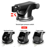 Car Phone Holder Mount Dashboard Windshield Phone Holder For Car Air Vent Cell Phone Car Mount Long Arm Strong Suction Phone Mount Compatible With All Iphone Android Cell Phones Black