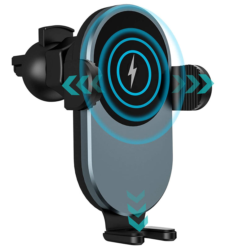 Wireless Car Charger 15W Fast Charging Auto Clamping Car Mount Wireless Automatic Sensor For Iphone 11 11 Pro 11 Pro Max Xs Max Xs Xr X 8 Samsung S10 S9 S9 S8 S8