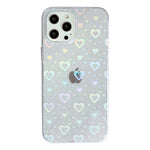 Caseative Love Heart Laser Clear Soft Compatible With Iphone Case For Women Girls Clear Iphone 13 Pro Max