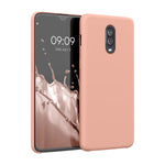 Kwmobile Tpu Silicone Case Compatible With Oneplus 6T Case Slim Phone Cover With Soft Finish Grapefruit Pink